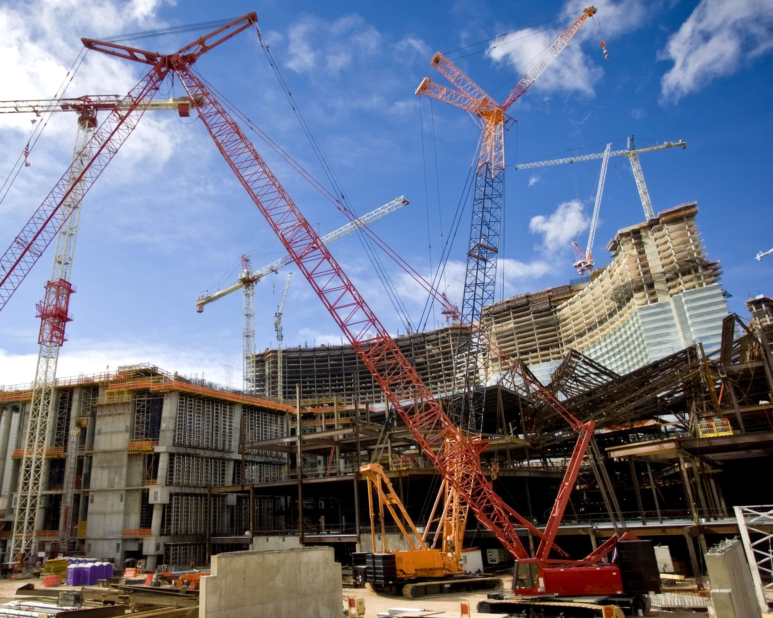 A big construction site in Las Vegas.